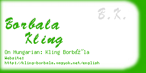 borbala kling business card